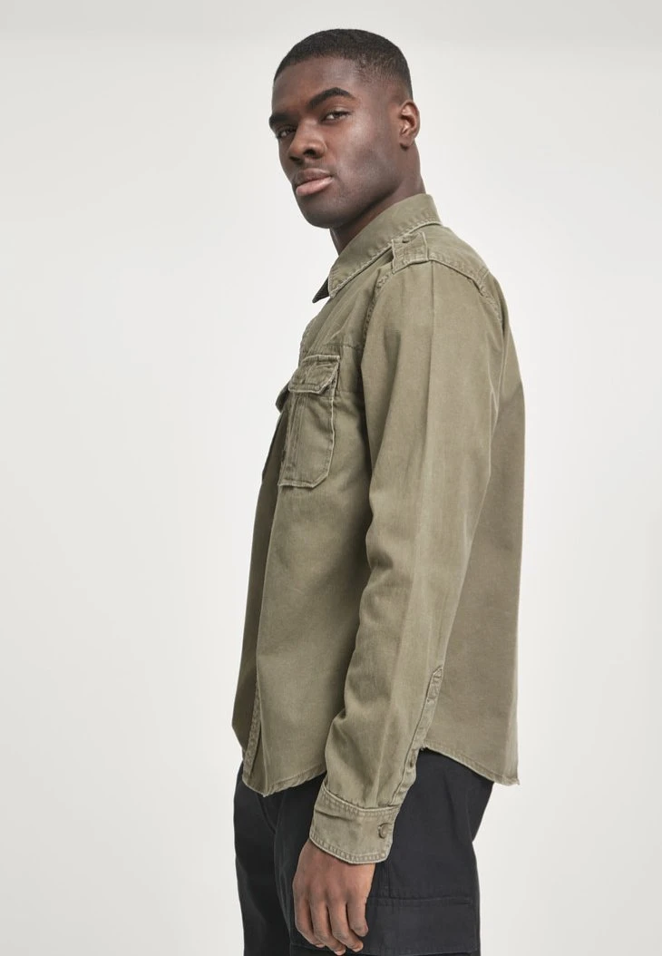 Brandit Vintage- Camisa - Olive - Imagen 4