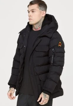 SikSilk Parka Coat - Abrigo De Invierno - Black